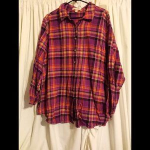 Woman Within flannel shirt Plus size 1X